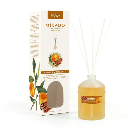 AMBIENTADOR MIKADO CANELA Y NARANJA 100ML. PRADY